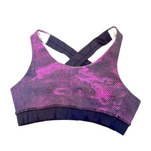 Flywheel Pink Black Sports Bra Small